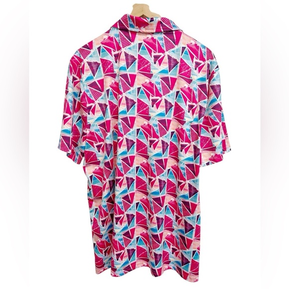 Proud 90 Men’s Golf Polo Shirt Colorful
Bright Mosaic Print Size 2X - Picture 6 of 7